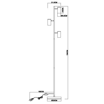 Globo - Põrandalamp 3xGU10/5W/230V
