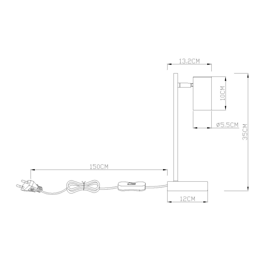 Globo - Laualamp 1xGU10/5W/230V hall/antratsiit