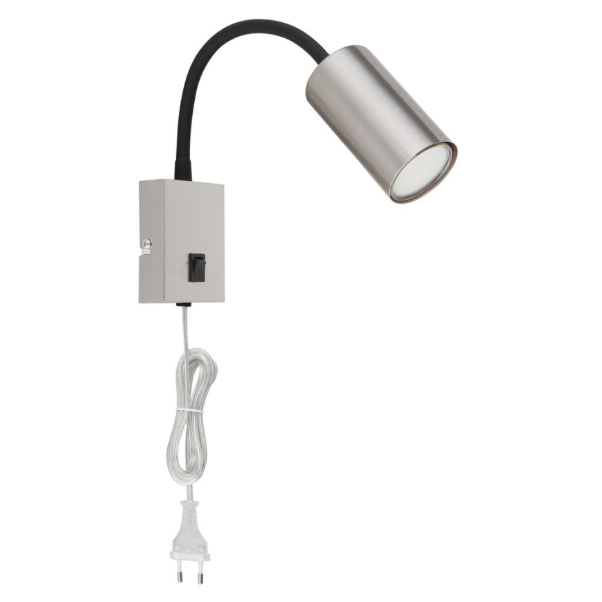 Globo - Paindlik seinalamp 1xGU10/25W/230V must/matt kroom