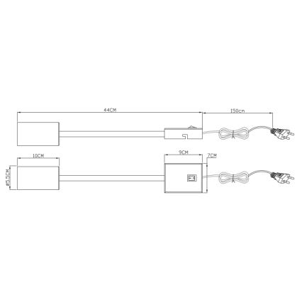 Globo - Paindlik seinalamp 1xGU10/25W/230V must/matt kroom