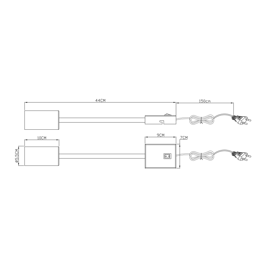 Globo - Paindlik seinalamp 1xGU10/25W/230V must/matt kroom