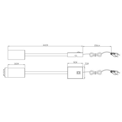 Globo - Paindlik seinalamp ROBBY 1xGU10/25W/230V must