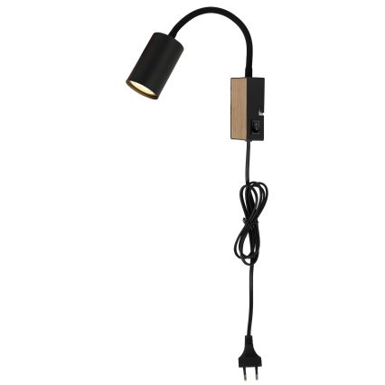 Globo - Paindlik väike lamp 1xGU10/35W/230V must/pruun