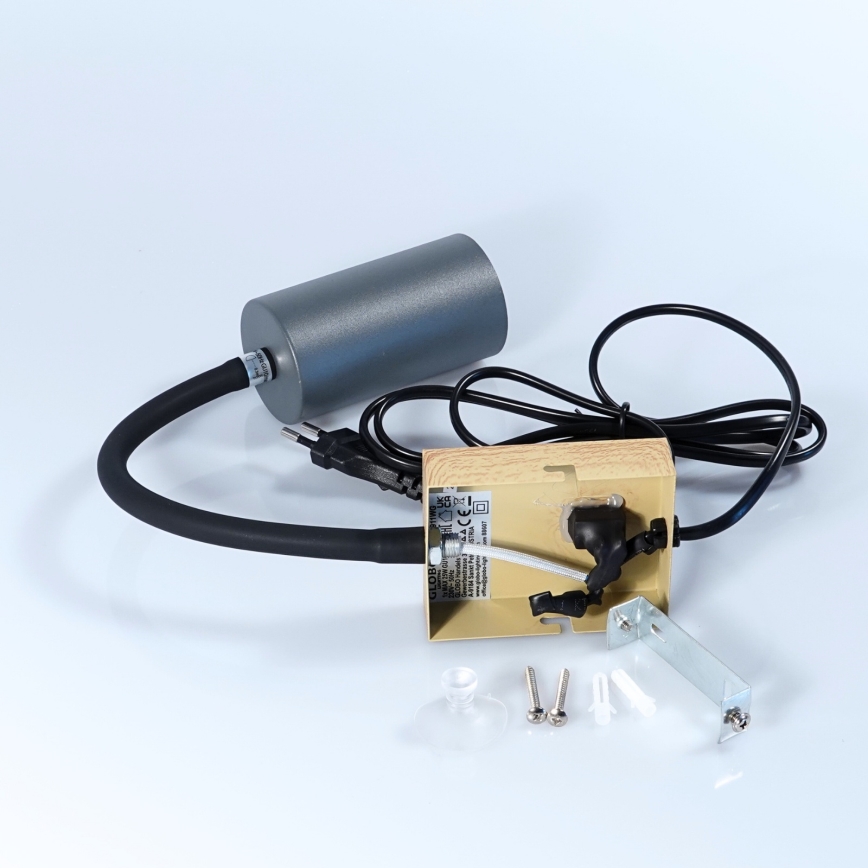 Globo - Paindlik seinalamp 1xGU10/25W/230V hall/pruun