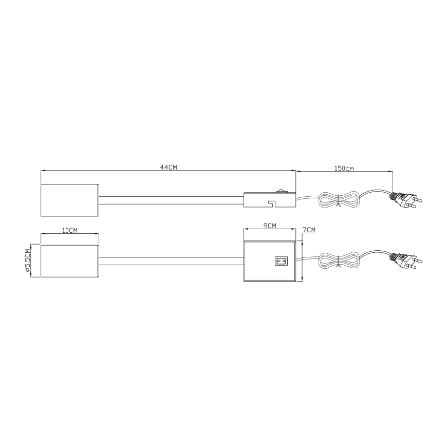 Globo - Paindlik seinalamp 1xGU10/25W/230V hall/pruun