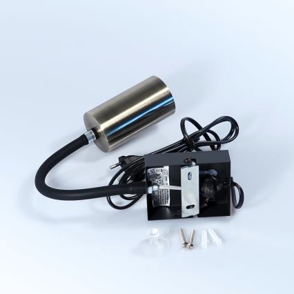 Globo - Paindlik seinalamp 1xGU10/25W/230V must/messing