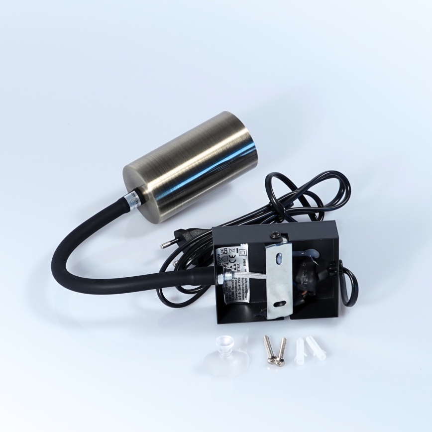 Globo - Paindlik seinalamp 1xGU10/25W/230V must/messing