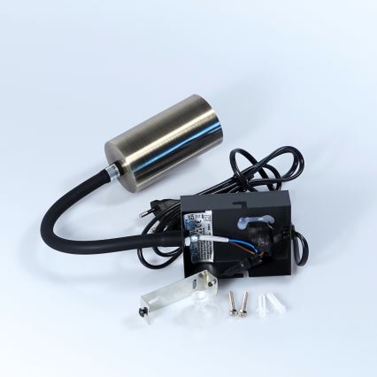 Globo - Paindlik seinalamp 1xGU10/25W/230V must/messing