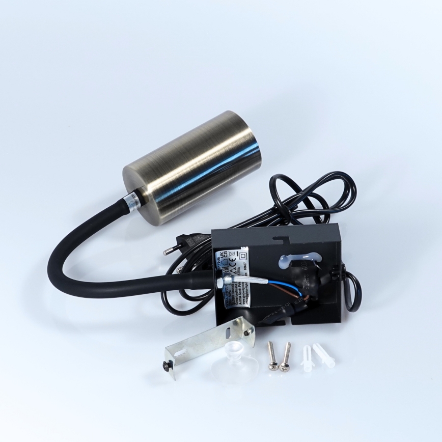 Globo - Paindlik seinalamp 1xGU10/25W/230V must/messing