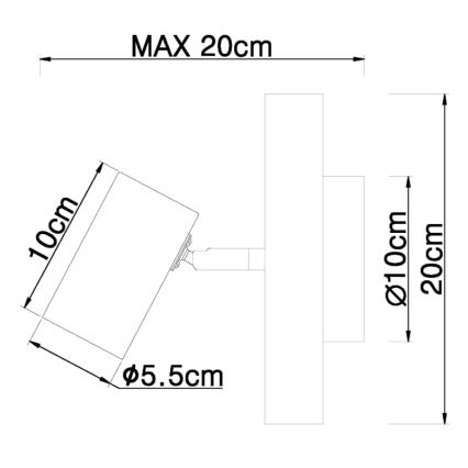 Globo - Kohtvalgusti seinale 1xGU10/5W/230V puit/metall