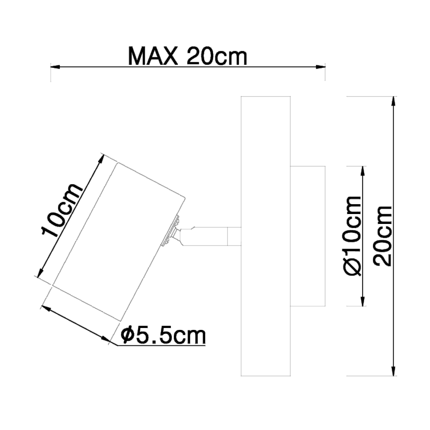 Globo - Kohtvalgusti seinale 1xGU10/5W/230V puit/metall