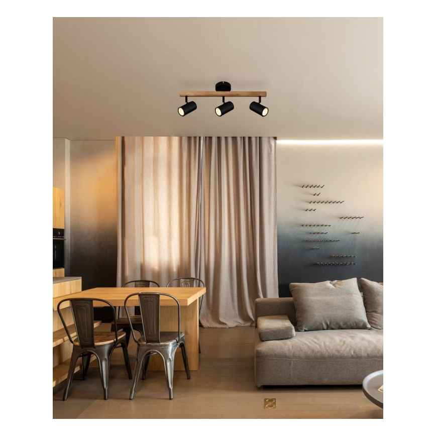 Globo - Kohtvalgusti 3xGU10/5W/230V puit/metall