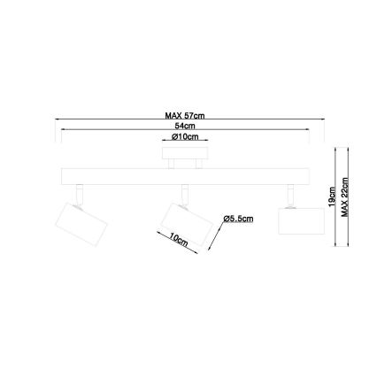 Globo - Kohtvalgusti 3xGU10/5W/230V puit/metall