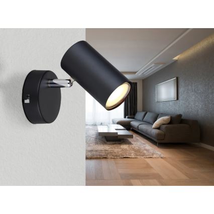 Globo - Kohtvalgusti seinale 1xGU10/25W/230V must