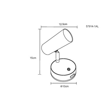 Globo - LED Hämardatav kohtvalgusti seinale LED/0,4W/3,7V 1800 mAh