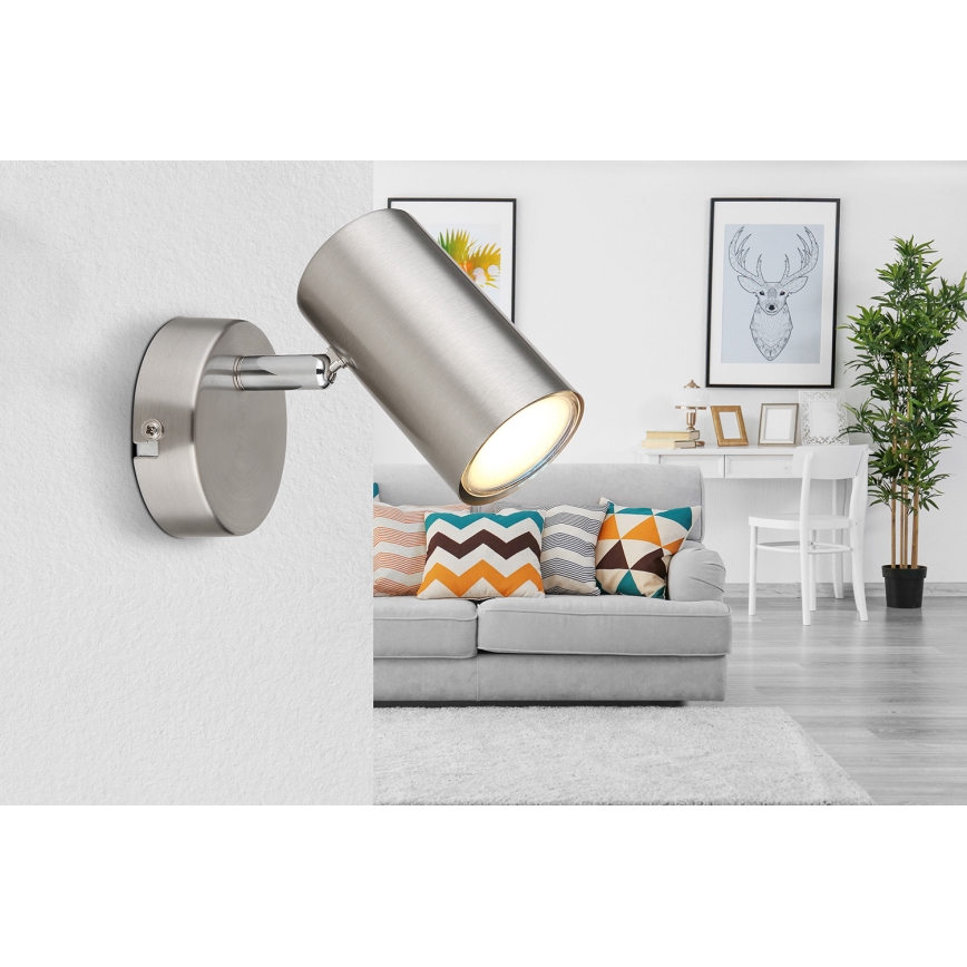 Globo - Kohtvalgusti seinale 1xGU10/25W/230V matt kroom