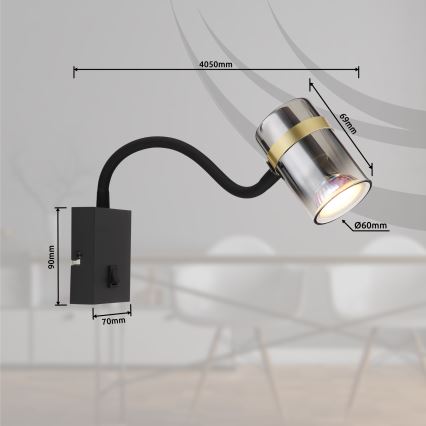 Globo - Paindlik väike lamp 1xGU10/8W/230V