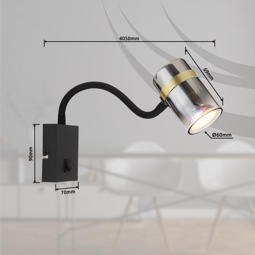 Globo - Paindlik väike lamp 1xGU10/8W/230V