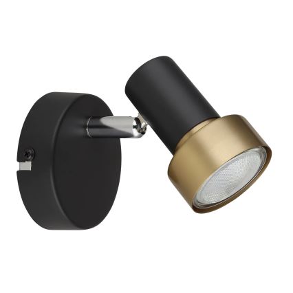 Globo - Kohtvalgusti seinale 1xGU10/25W/230V must/kuldne