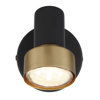 Globo - Kohtvalgusti seinale 1xGU10/25W/230V must/kuldne