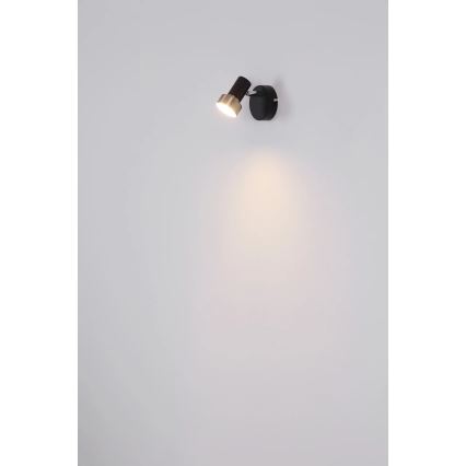 Globo - Kohtvalgusti seinale 1xGU10/25W/230V must/hõbedane