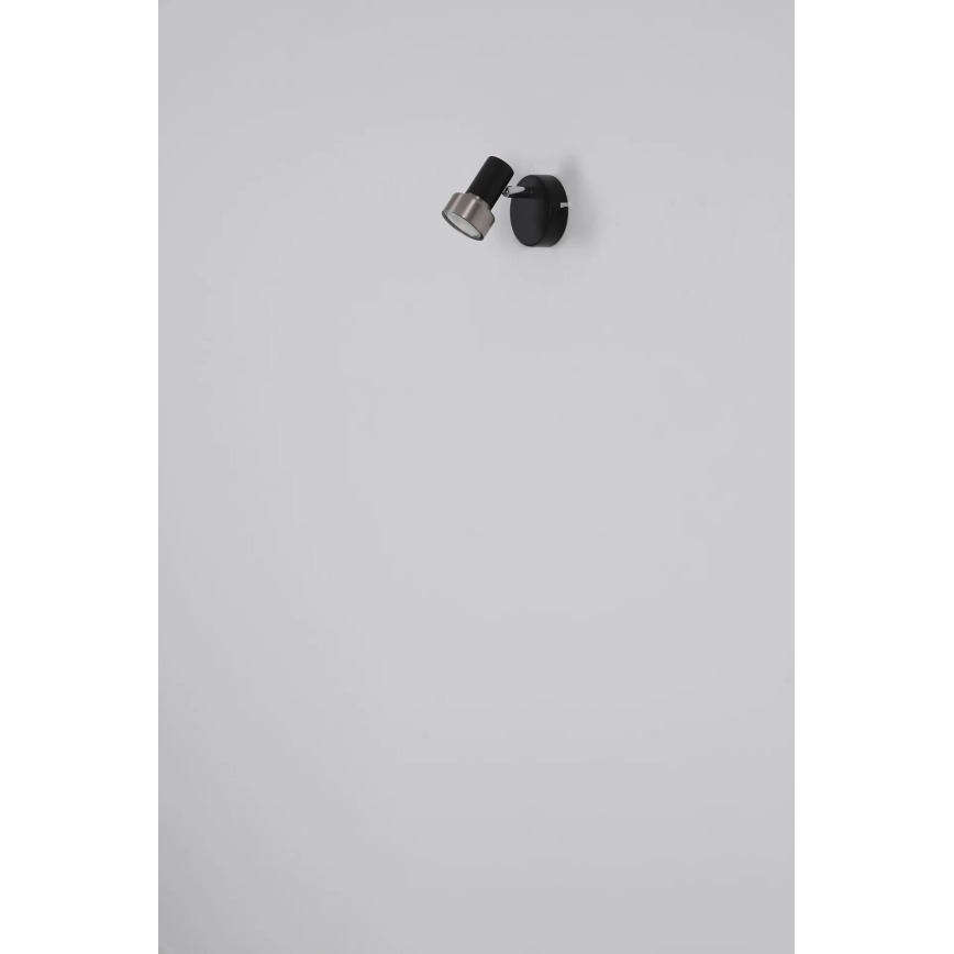 Globo - Kohtvalgusti seinale 1xGU10/25W/230V must/hõbedane