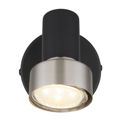Globo - Kohtvalgusti seinale 1xGU10/25W/230V must/hõbedane