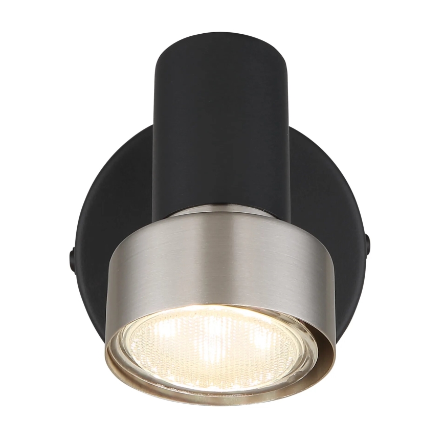 Globo - Kohtvalgusti seinale 1xGU10/25W/230V must/hõbedane