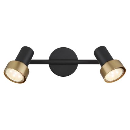 Globo - Kohtvalgusti  2xGU10/25W/230V must/kuldne