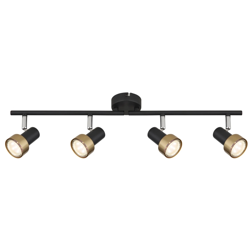 Globo - Kohtvalgusti  4xGU10/25W/230V must/kuldne