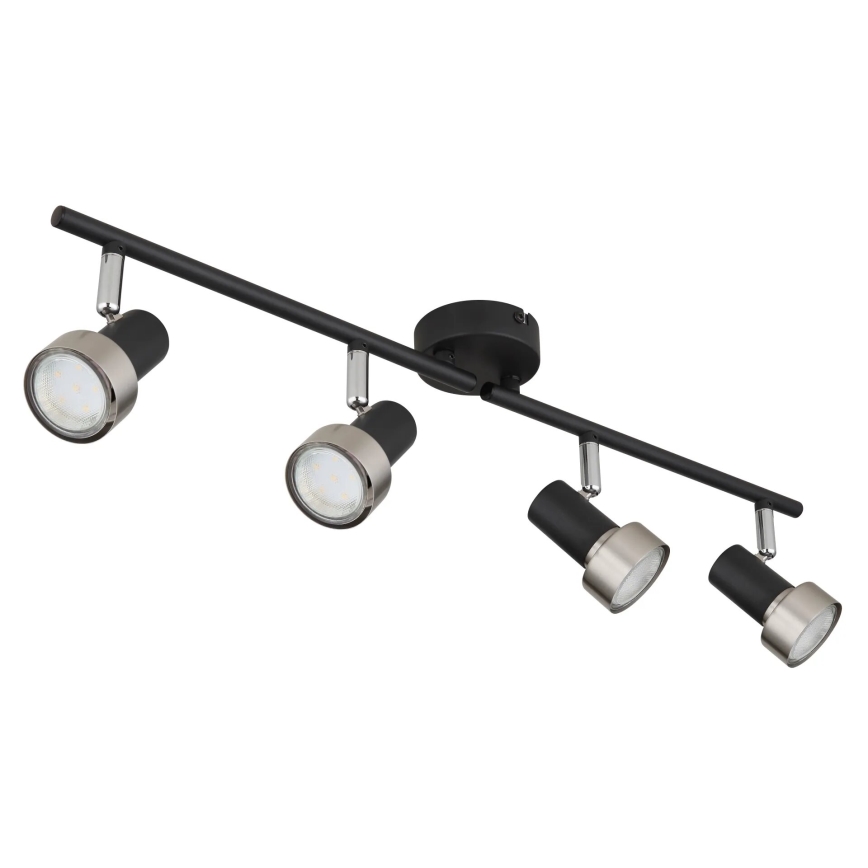 Globo - Kohtvalgusti  4xGU10/25W/230V must/hõbedane