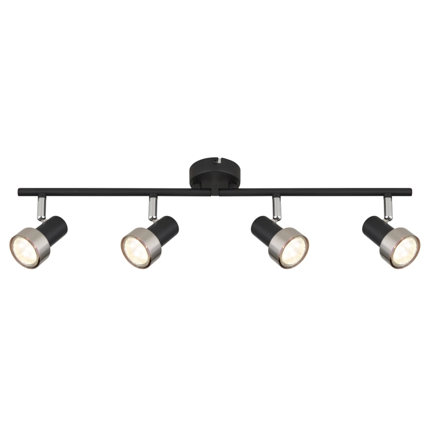 Globo - Kohtvalgusti  4xGU10/25W/230V must/hõbedane