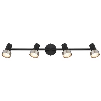 Globo - Kohtvalgusti  4xGU10/25W/230V must/hõbedane