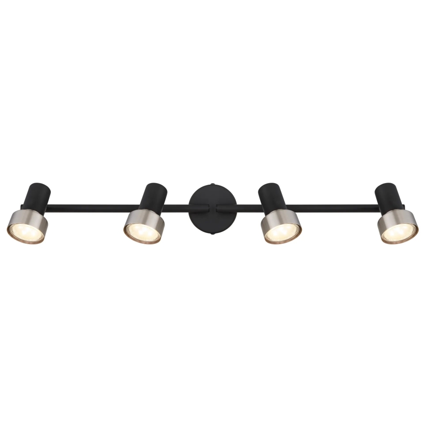 Globo - Kohtvalgusti  4xGU10/25W/230V must/hõbedane