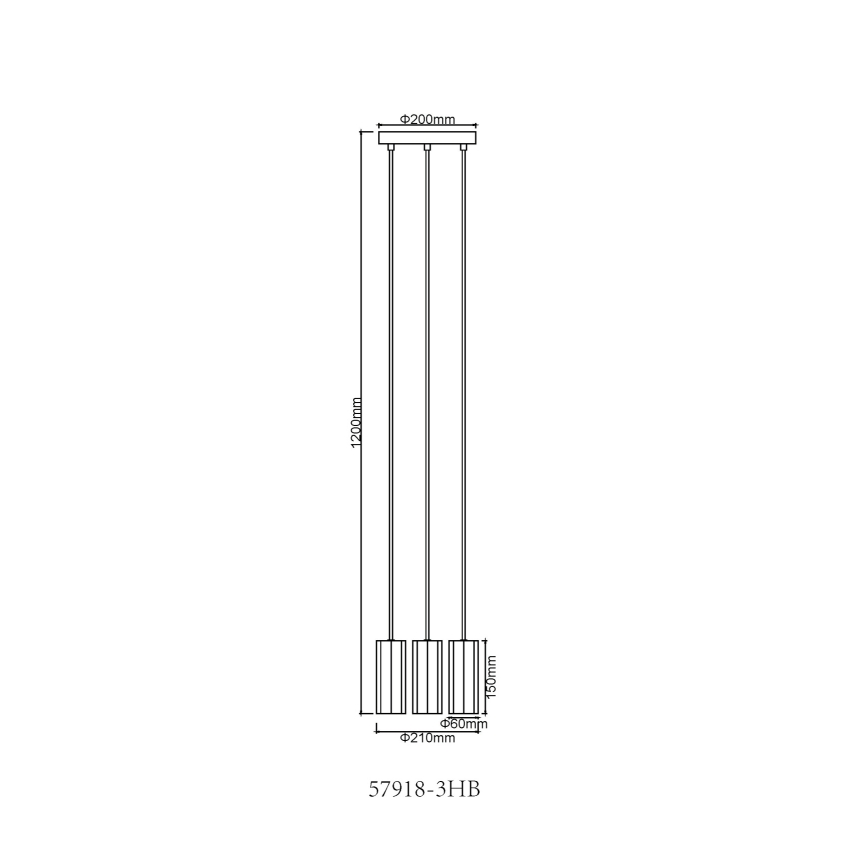 Globo - Lühter 3xGU10/25W/230V must