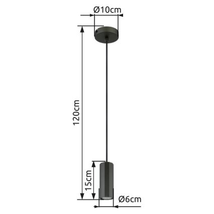 Globo - Lühter 1xGU10/25W/230V must