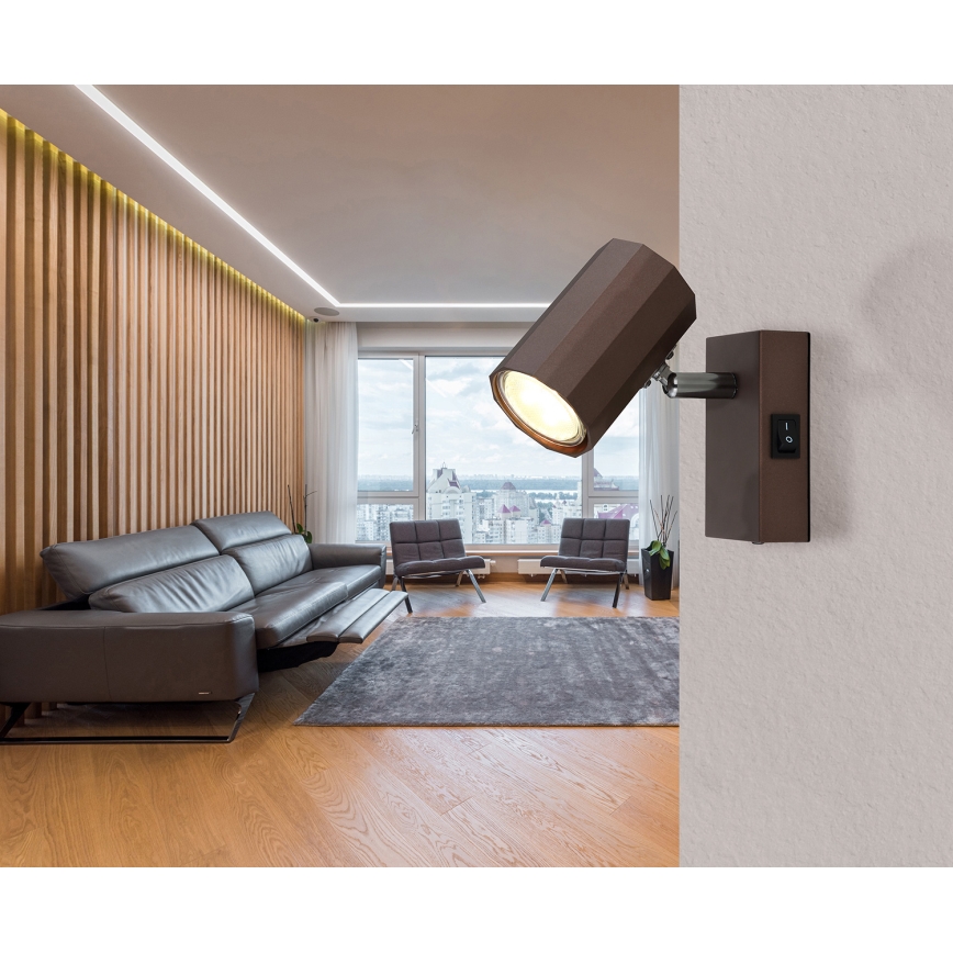 Globo - Kohtvalgusti seinale 1xGU10/25W/230V pruun