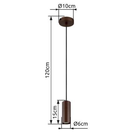 Globo - Lühter 1xGU10/25W/230V pronks