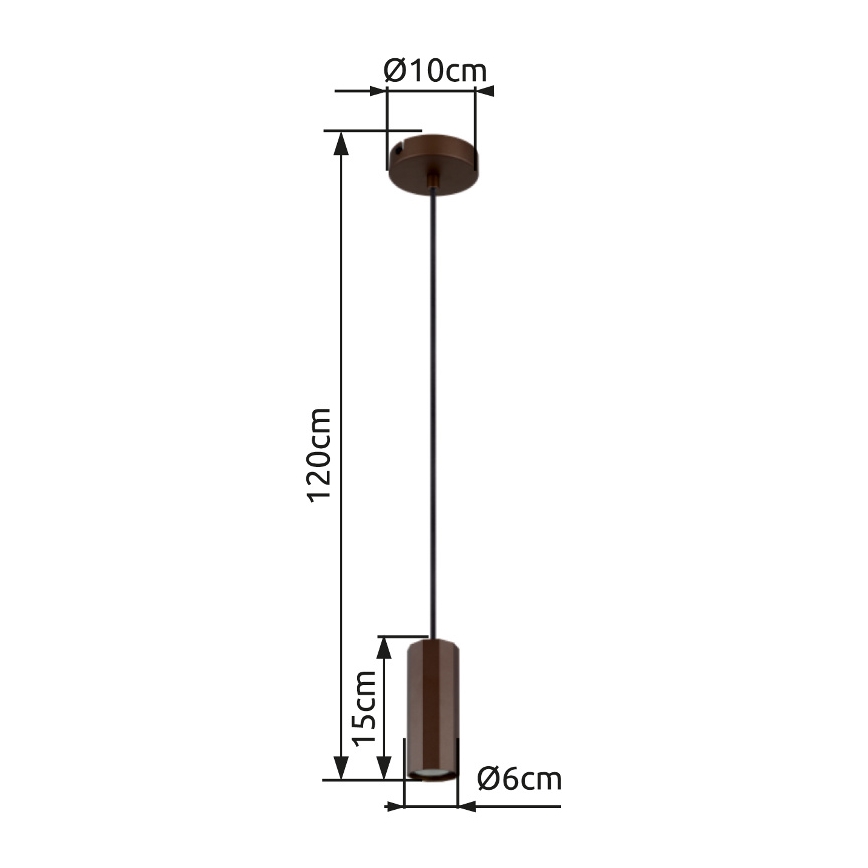 Globo - Lühter 1xGU10/25W/230V pronks