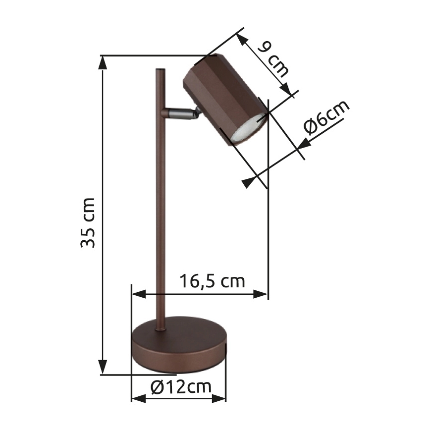 Globo - Laualamp 1xGU10/5W/230V pruun