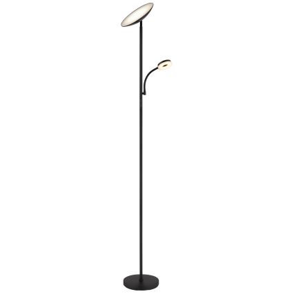 Globo - LED Hämardatav põrandalamp LED/20W/230V+ LED/5W 3000/4000/6500K must