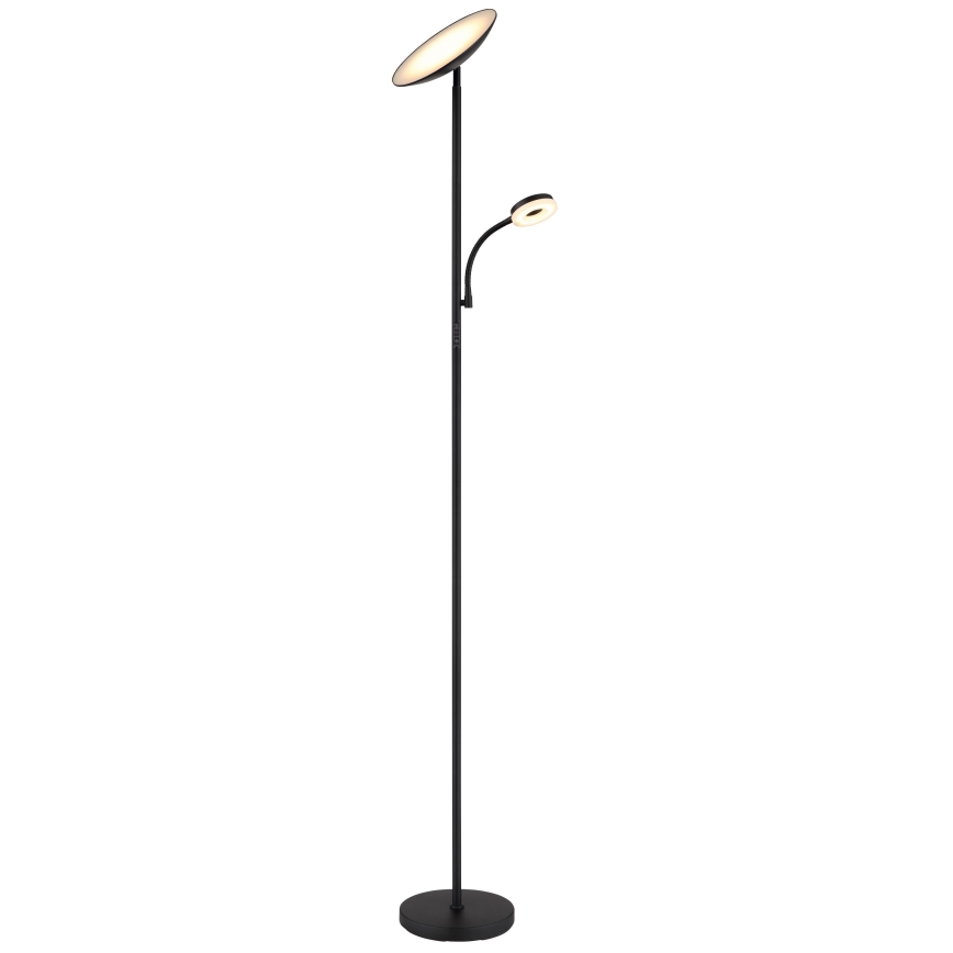 Globo - LED Hämardatav põrandalamp LED/20W/230V+ LED/5W 3000/4000/6500K must