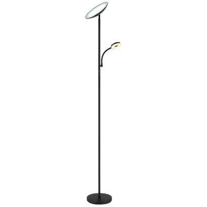 Globo - LED Hämardatav põrandalamp LED/20W/230V+ LED/5W 3000/4000/6500K must