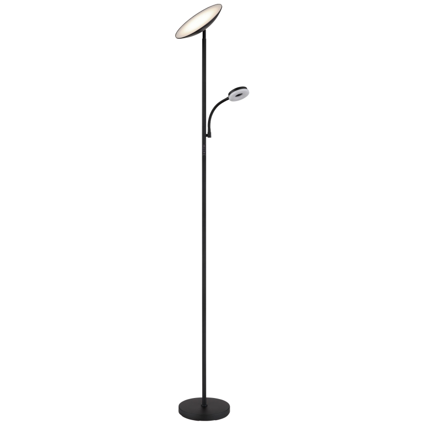 Globo - LED Hämardatav põrandalamp LED/20W/230V+ LED/5W 3000/4000/6500K must