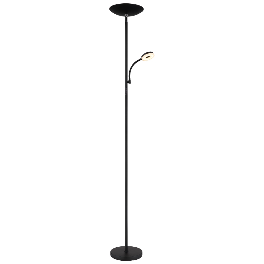 Globo - LED Hämardatav põrandalamp LED/20W/230V+ LED/5W 3000/4000/6500K must
