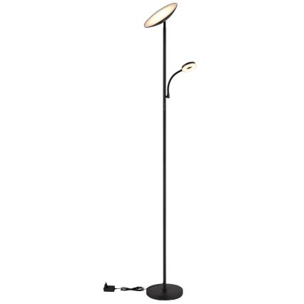 Globo - LED Hämardatav põrandalamp LED/20W/230V+ LED/5W 3000/4000/6500K must