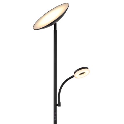 Globo - LED Hämardatav põrandalamp LED/20W/230V+ LED/5W 3000/4000/6500K must
