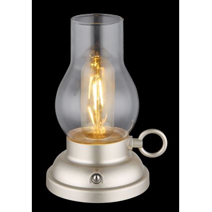 Globo - LED Hämardatav laetav puutetundlik laualamp LED/1W/3,7V 1200 mAh matt kroom