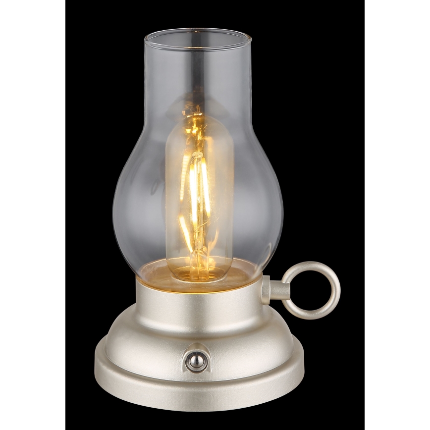 Globo - LED Hämardatav laetav puutetundlik laualamp LED/1W/3,7V 1200 mAh matt kroom