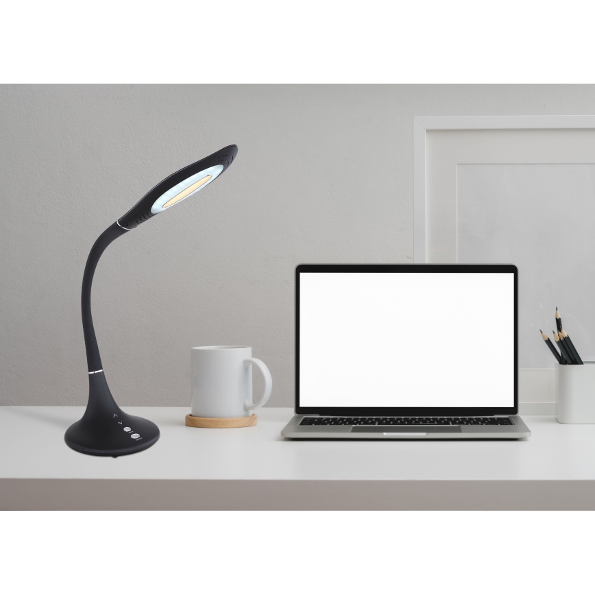 Globo - LED hämardatav puutekontrolliga painduv laualamp LED/9W/230V 3000/4000/6500K must